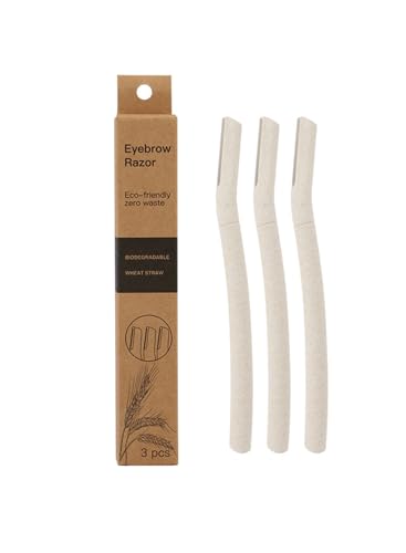 Eyebrow Razor Kit for Women, Eco-Friendly Wheat Eyebrow Trimmer - 3Pcs
