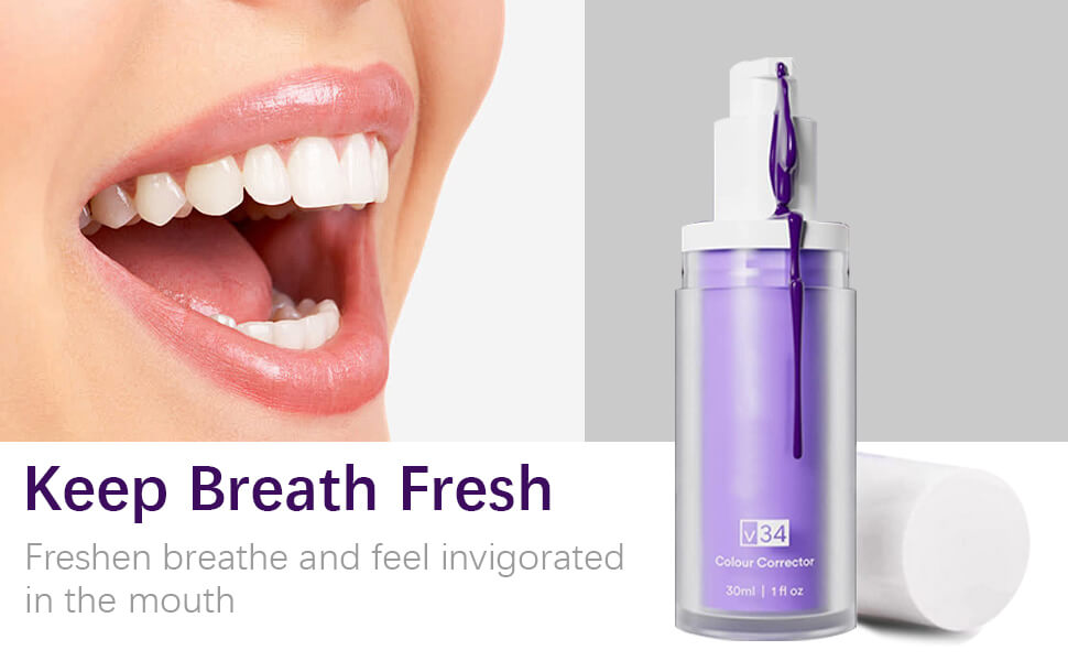 V34 Purple Toothpaste Teeth Whitening