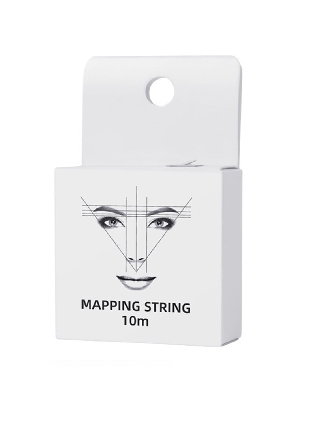 Mapping String, White Eyebrow Mapping Ink Thread for Semi-Permanent Tattoos 10m
