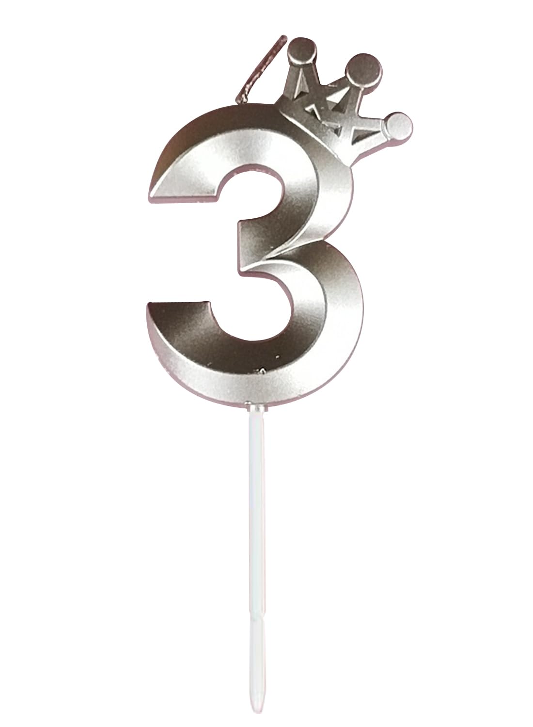Number Birthday Candles, Metallic Glitter Crown Number 0 Cake Candles for Birthday, Wedding, Anniversary,