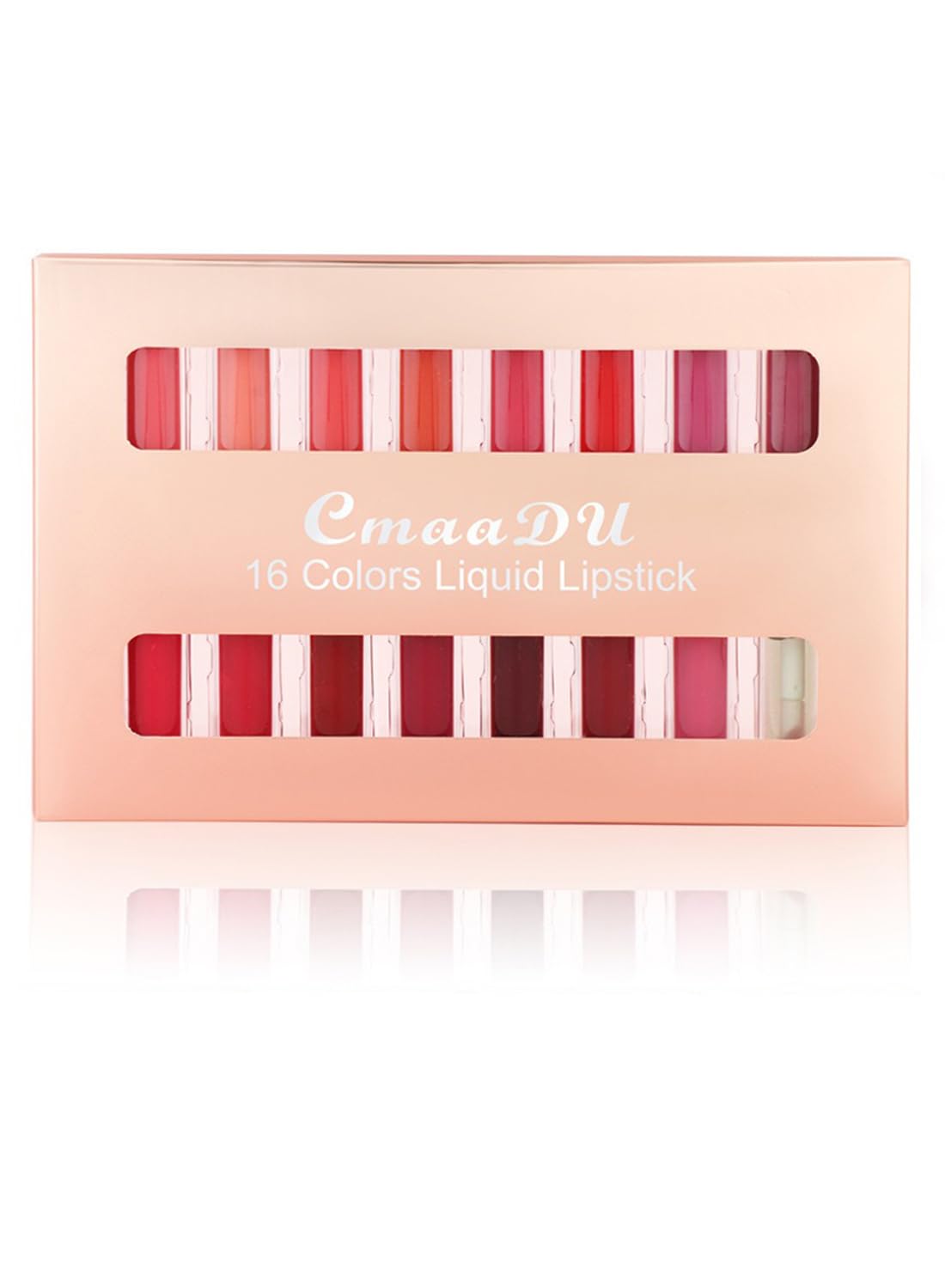 Cmaadu 8Pcs Matte Double Head Lipstick Set, Matte Velvet Long Lasting High Pigmented Non-Stick Cup No Fade Waterproof Lip Gloss, Makeup Gift Set for Women