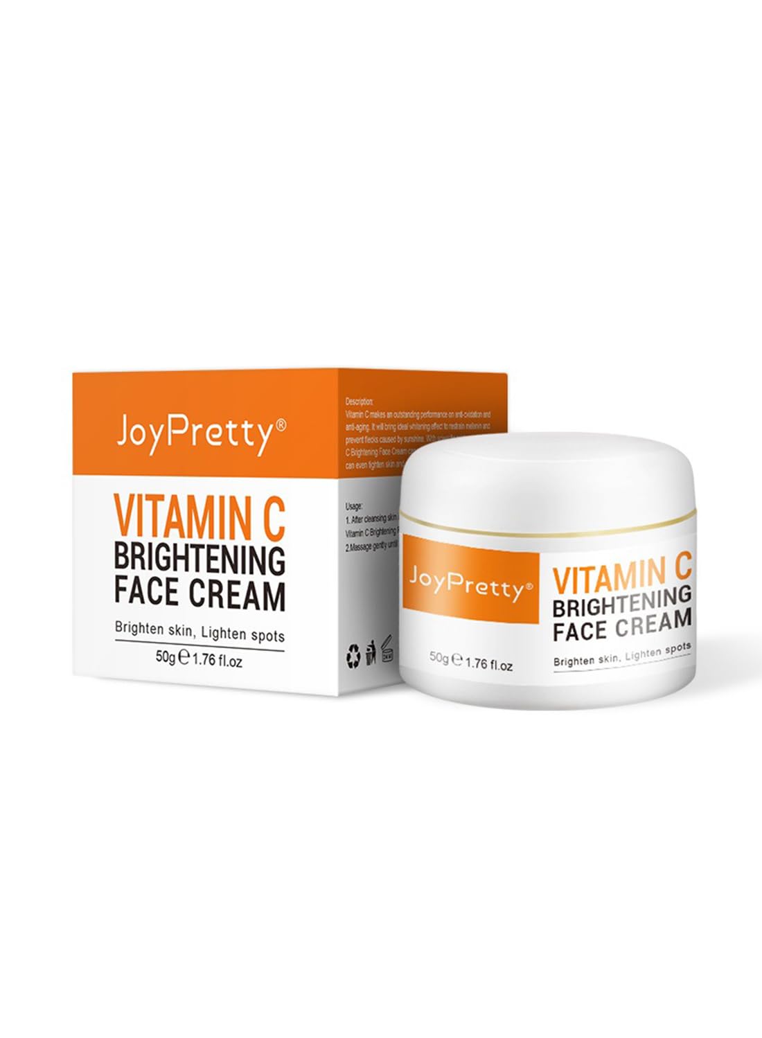 Face Cream with Vitamin C, Hydrating Anti-Aging Facial Moisturizer Cream 50g