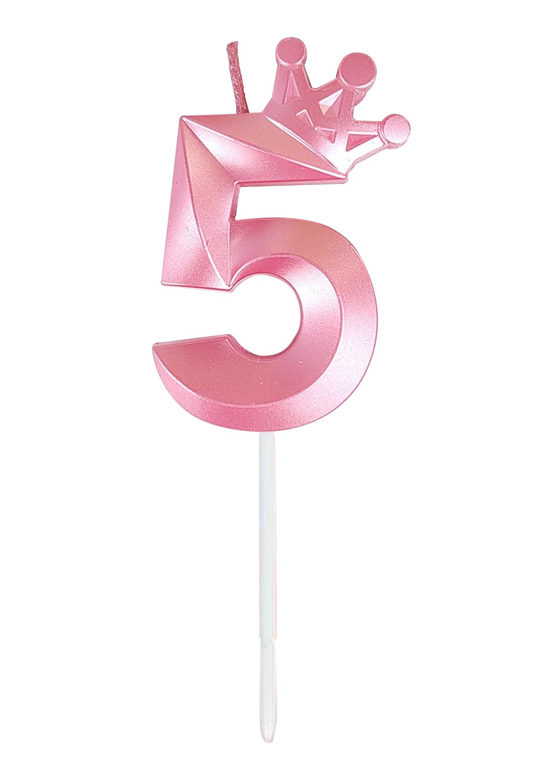Number Birthday Candles, Metallic Glitter Crown Number 0 Cake Candles for Birthday, Wedding, Anniversary,