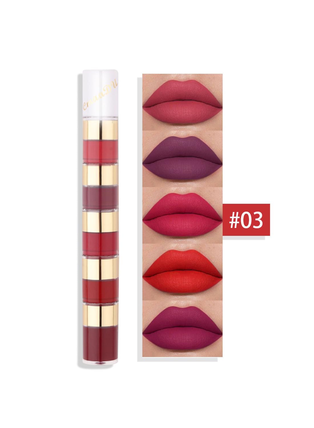 Cmaadu 20 Colors Liquid Lipstick Set, Matte Finish, Long-Lasting, Highly Pigmented, Non-Sticky, Waterproof Lip Gloss Collection for Women, Makeup Gift Set