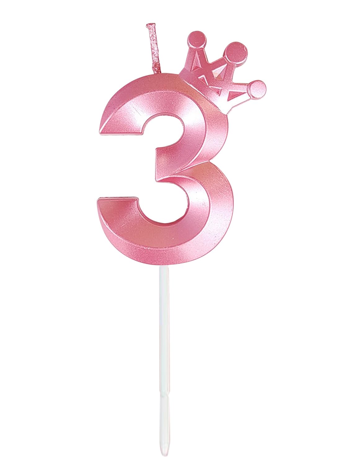 Number Birthday Candles, Metallic Glitter Crown Number 0 Cake Candles for Birthday, Wedding, Anniversary,