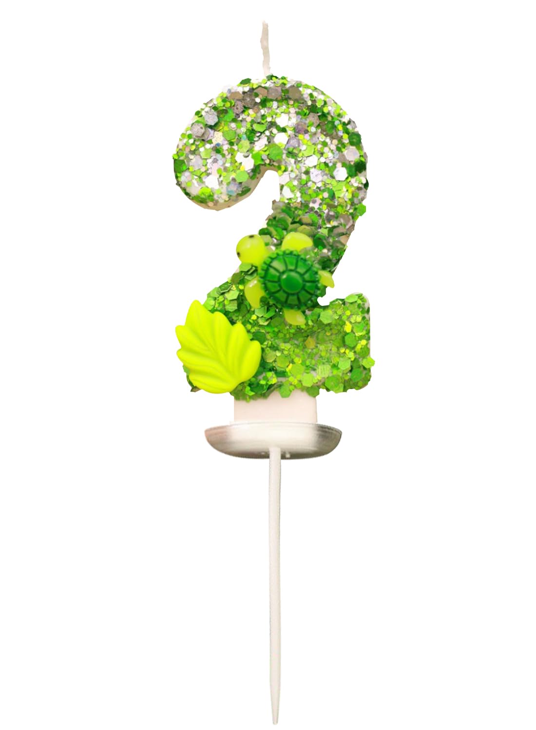 Green Themed Number Candle for Birthday, Weddings, Theme Party Celebration