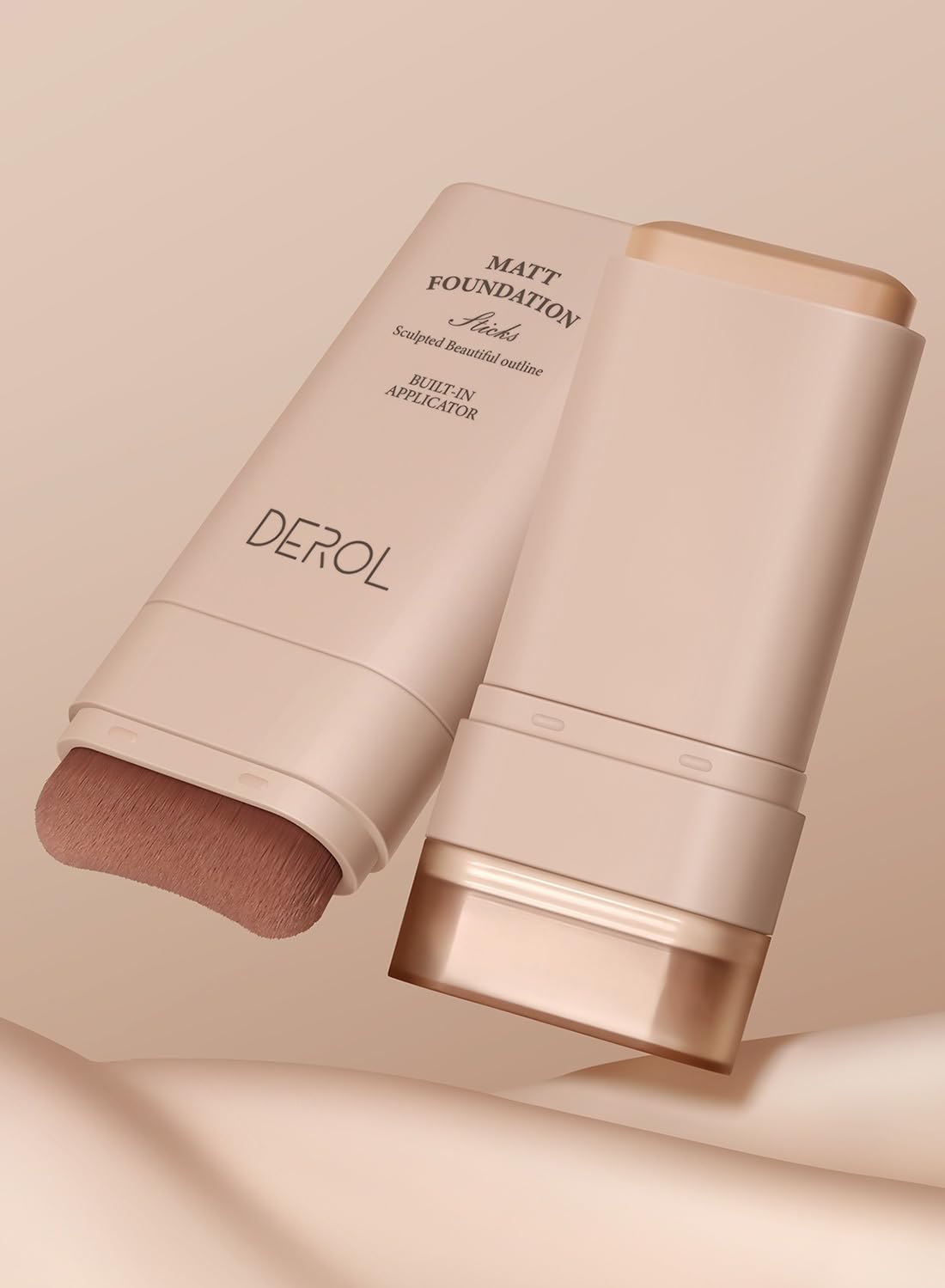 Foundation Liquid, Matte Finish, Full Coverage Longwear Liquid Foundation Makeup, Portable Easy to Use Lightweight Foundation Stick, Sweat and Water Resistant
