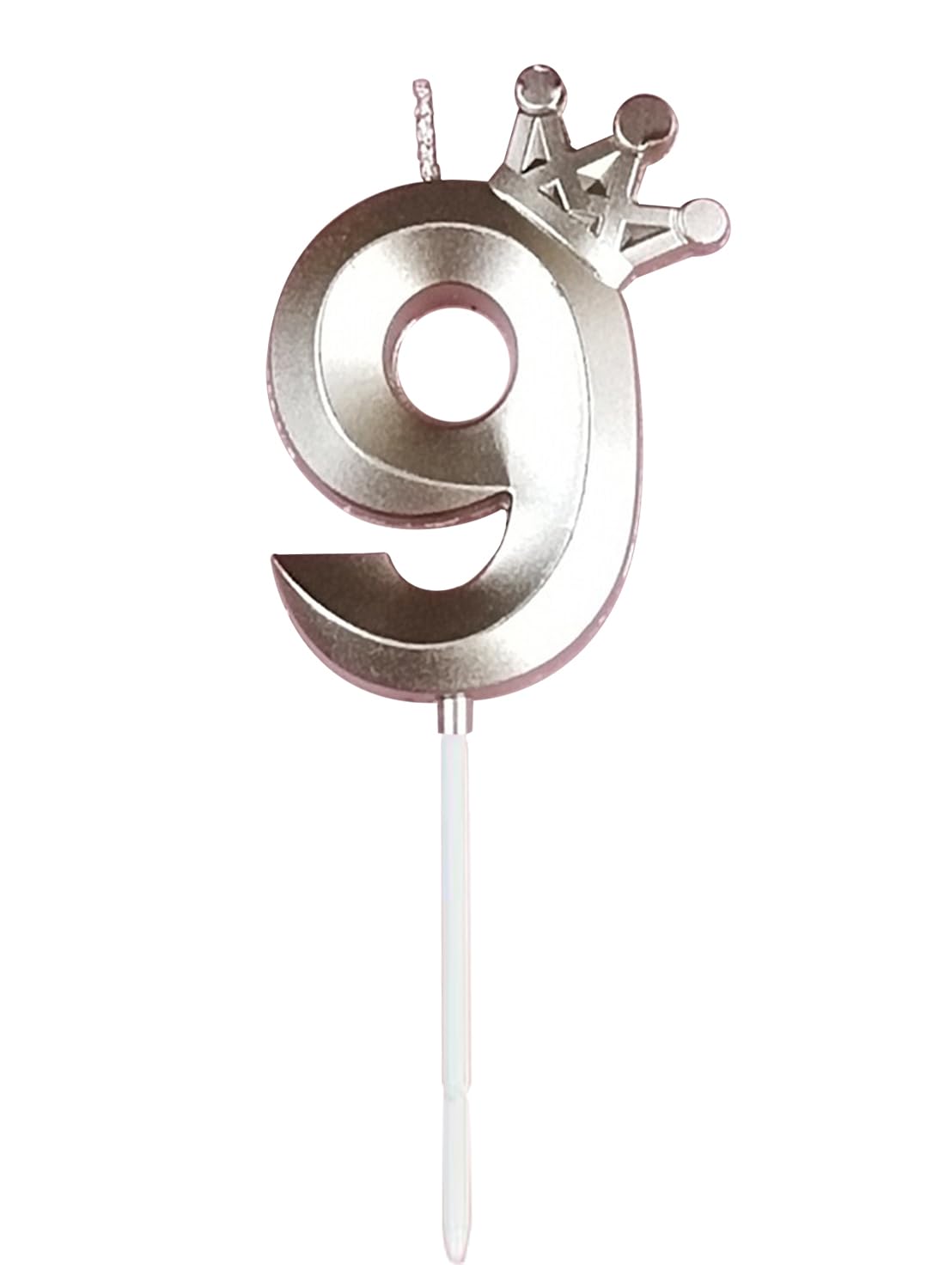 Number Birthday Candles, Metallic Glitter Crown Number 0 Cake Candles for Birthday, Wedding, Anniversary,