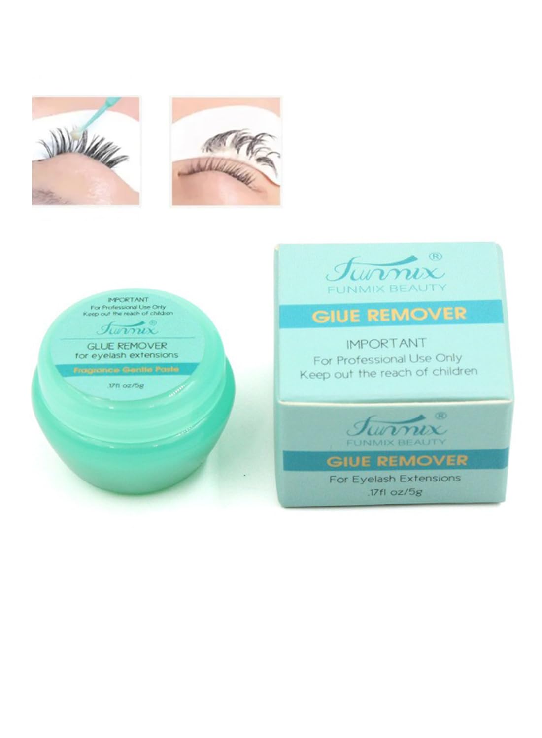 Eyelash Extensions Remover Cream, Lashes Glue Remover for Salon 5g