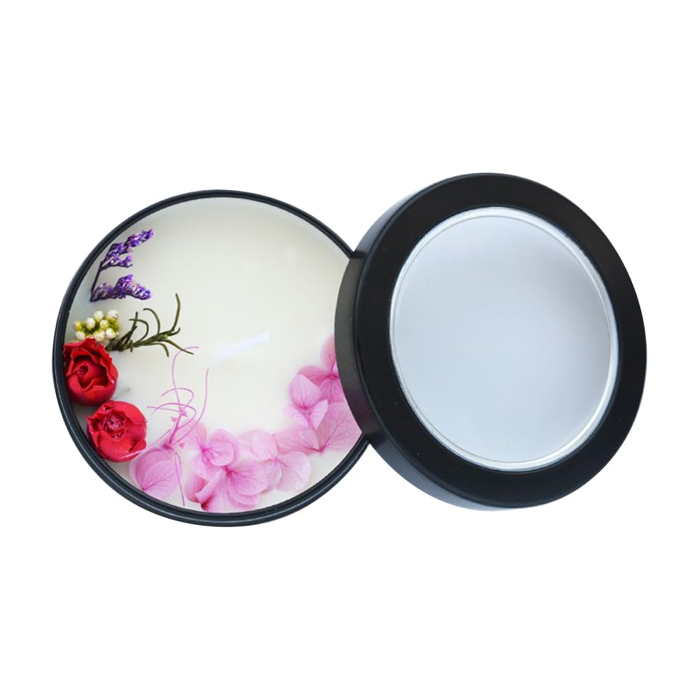 Preserved Flower Scented Candle, Natural Essential Oil Fragrances Candles for Bath Yoga Sleep Wedding Gifts Home Décor 75g