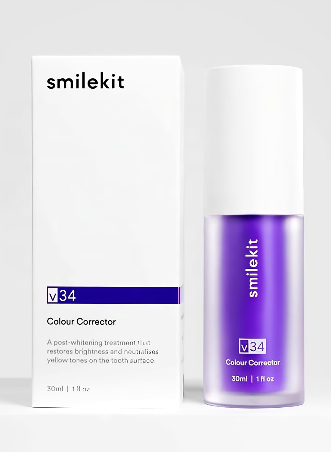 L&Wen Purple Toothpaste Teeth Whitening Booster Effective Fast Brighten Cleaning Tooth Colour Corrector to Remove Tooth Stains and Change Yellow Teeth for Sensitive Teeth 30ml