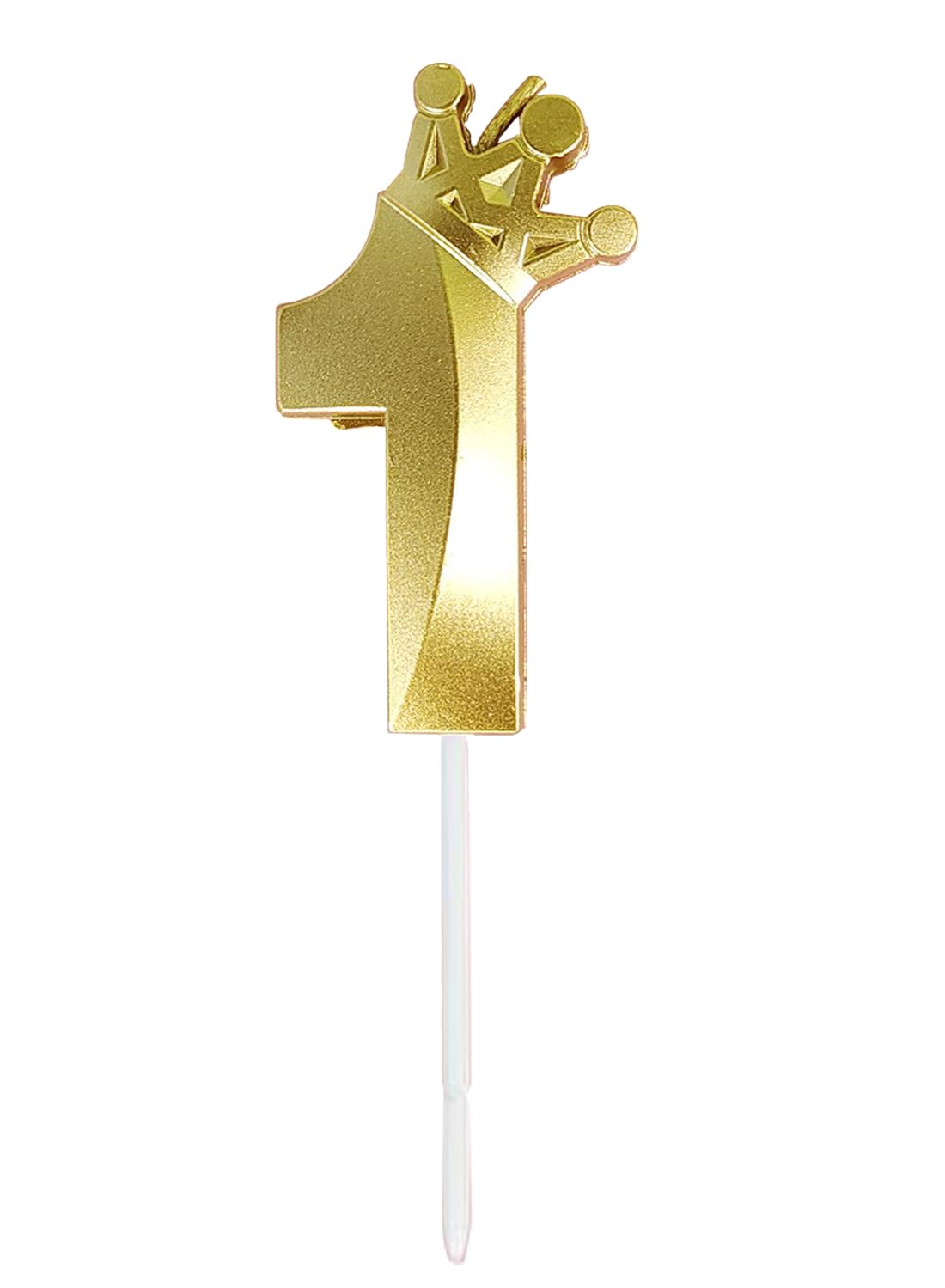 Number Birthday Candles, Metallic Glitter Crown Number 0 Cake Candles for Birthday, Wedding, Anniversary,