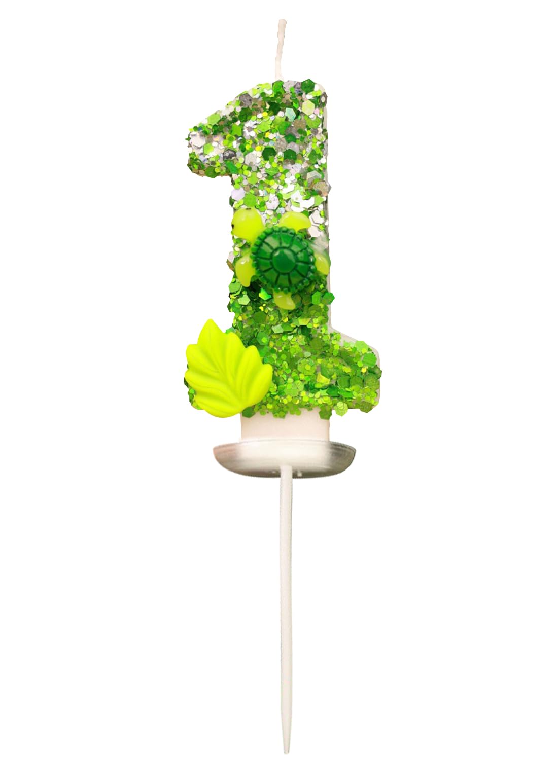Green Themed Number Candle for Birthday, Weddings, Theme Party Celebration