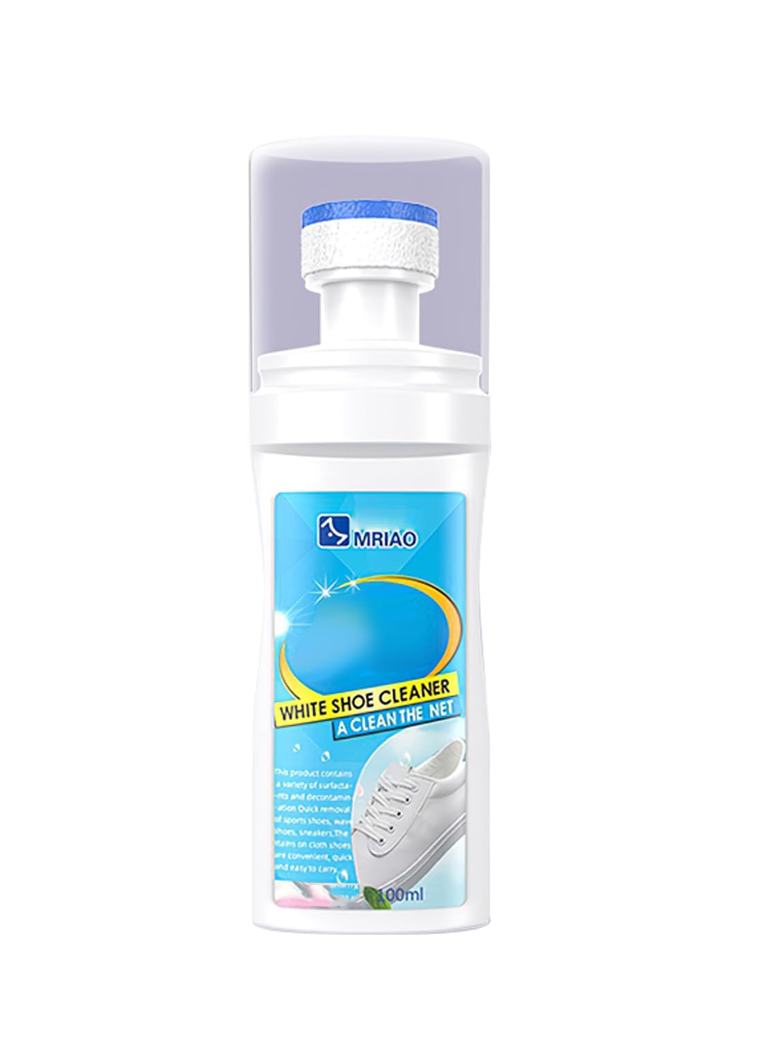 White Shoe Cleaner with Brush, Shoe Cleaner Foam for Tennis Shoes, Canvas 100ml