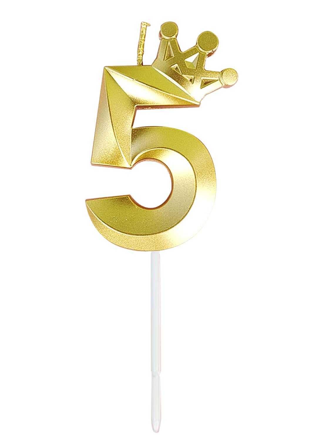 Number Birthday Candles, Metallic Glitter Crown Number 0 Cake Candles for Birthday, Wedding, Anniversary,