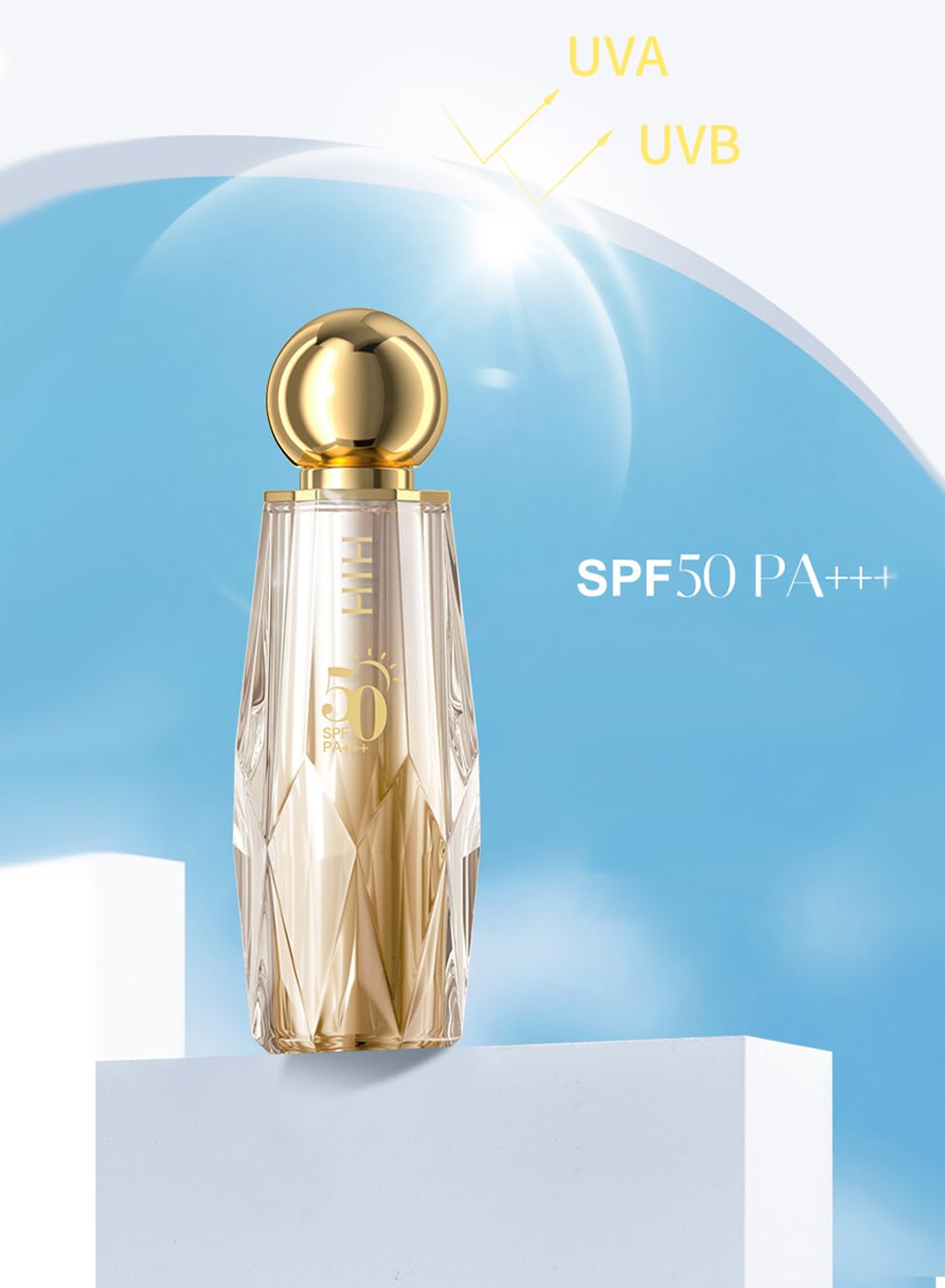 Isolation Sunscreen SPF 50 PA+++ Refreshing Moisturizing Non-Sticky Brighten Natural Long Lasting Professional Sunscreen for Face for Women 30ML