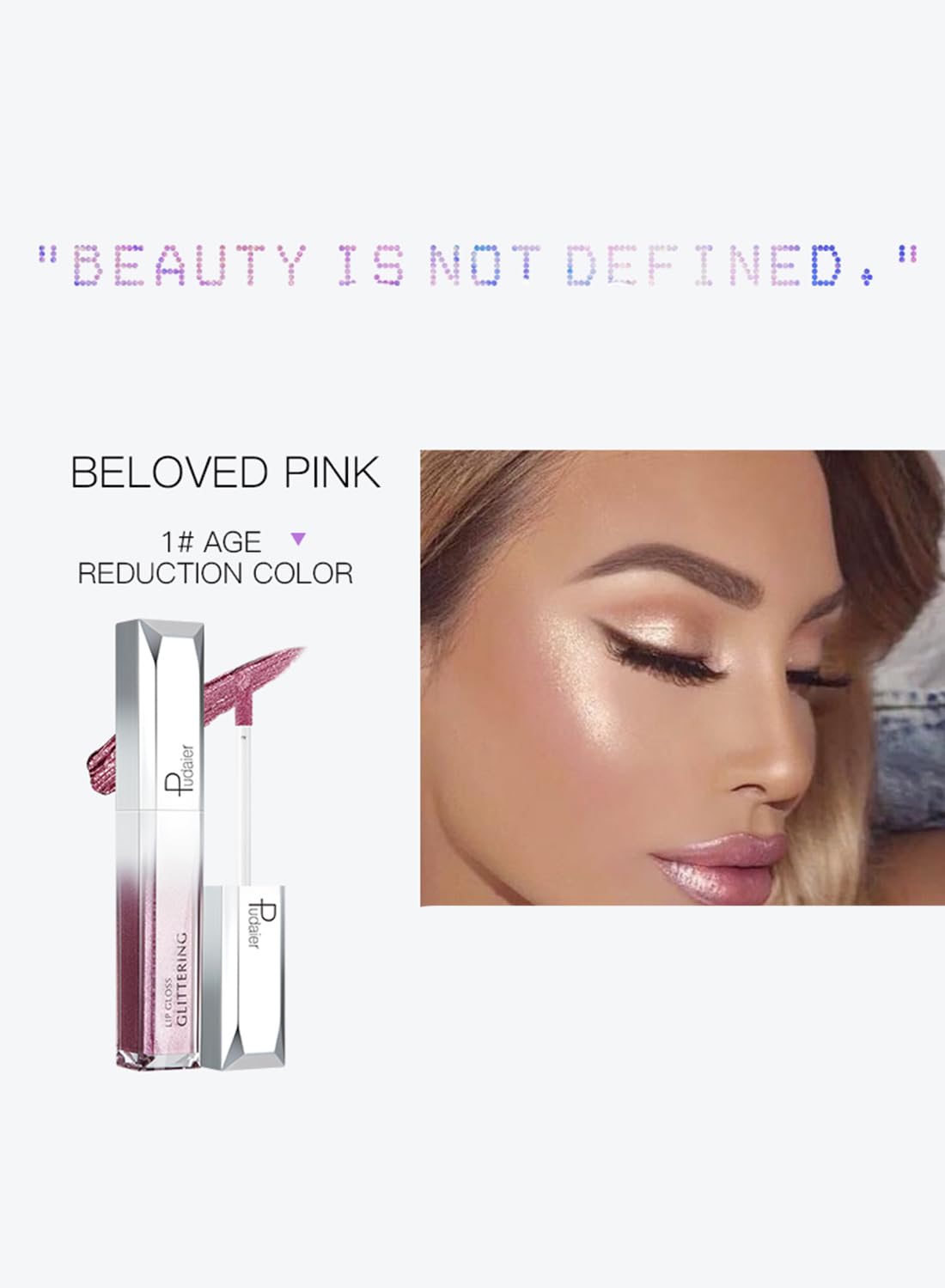Glitter Lip Gloss, Shimmer Metallic Liquid Lipstick, Moisturizing Waterproof Long Lasting Multi-Used Lip Makeup for Party DIY Daily Use, for Lips Cheeks Eyes