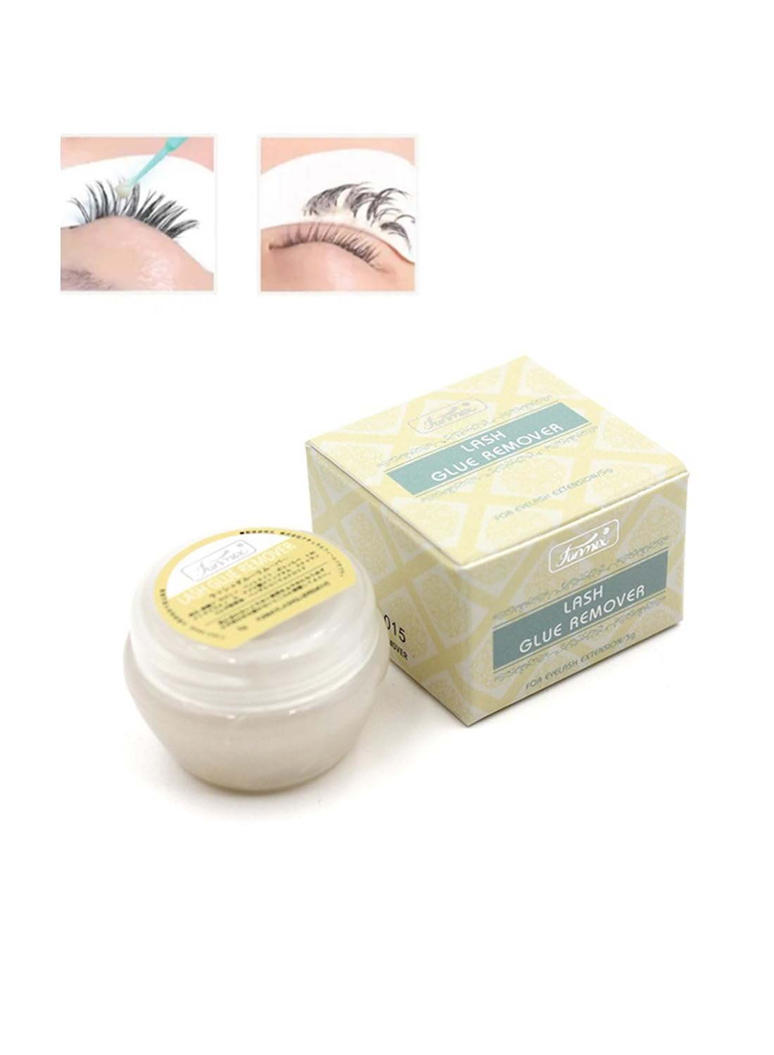 Lash Glue Remover, Eyelash Extension Remover Cream Supplies for Beauty Salon 5g