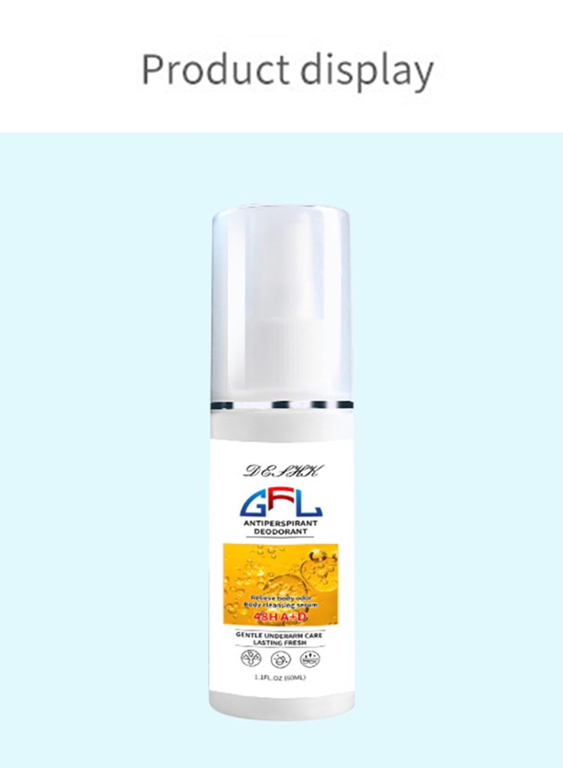 Antiperspirant Deodorant Spray, Gentle Underarm Care, Long Lasting Fresh, 48 Hour Sweat and Odor Protection, Relieve Body Odor, for Unisex 60ml