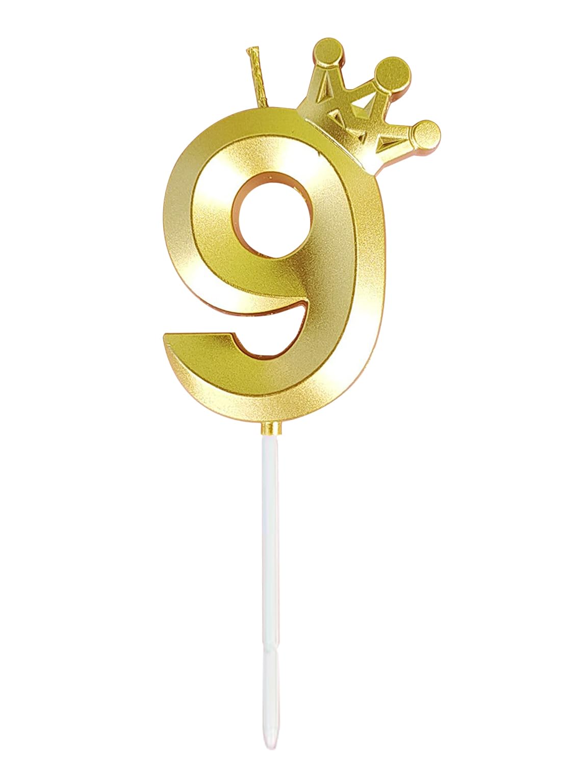 Number Birthday Candles, Metallic Glitter Crown Number 0 Cake Candles for Birthday, Wedding, Anniversary,
