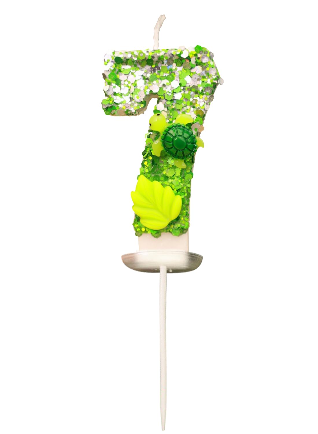 Green Themed Number Candle for Birthday, Weddings, Theme Party Celebration