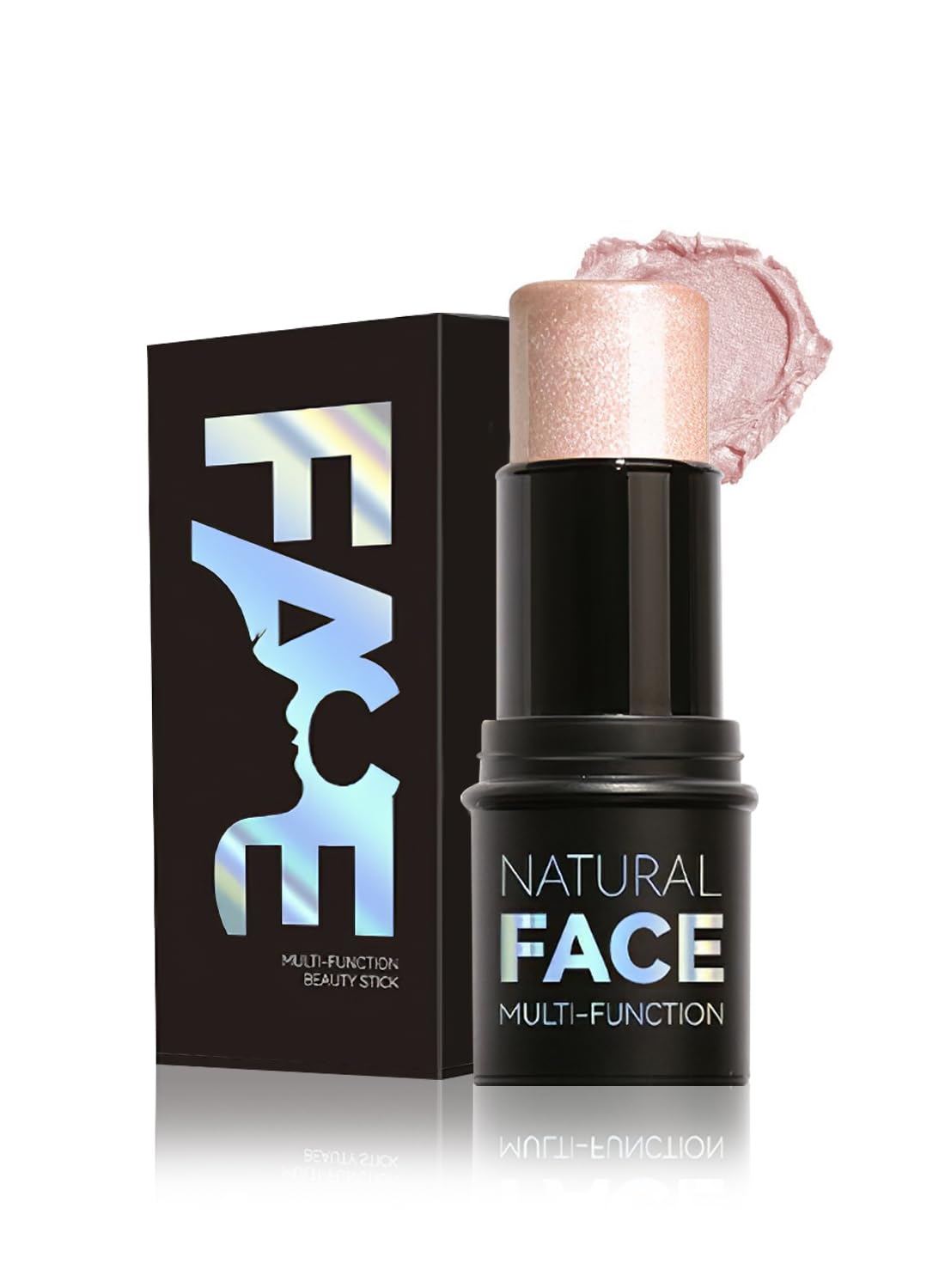 Contour Stick, Natural Multi-Function Long Lasting Waterproof Highlighter Stick, Lightweight Smooth Bronzer Stick, Non Stick Blush Stick Makeup for All Skin