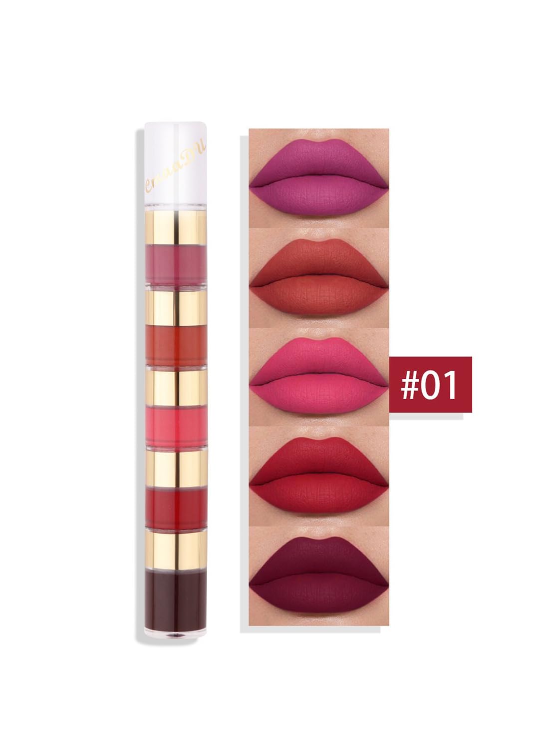 Cmaadu 20 Colors Liquid Lipstick Set, Matte Finish, Long-Lasting, Highly Pigmented, Non-Sticky, Waterproof Lip Gloss Collection for Women, Makeup Gift Set
