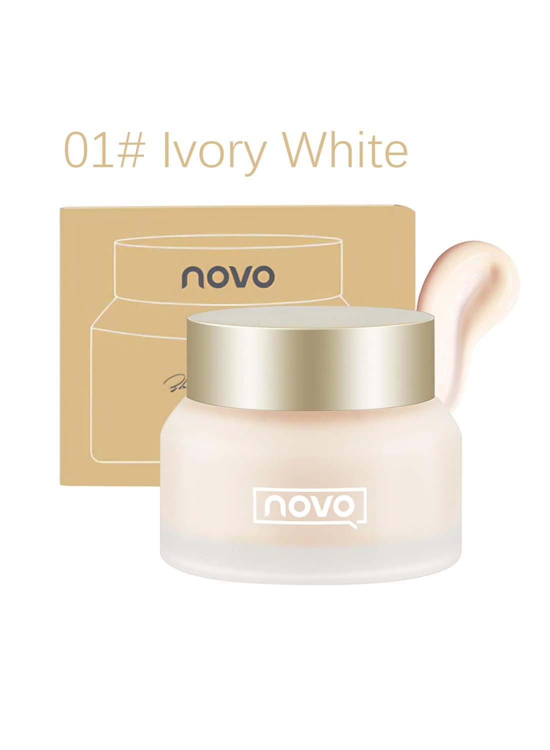 Foundation Cream, Moisturizing Long Lasting Waterproof Face Makeup Foundation, Natural Foundation, Brightening Full Coverage Concealer, Even Skin Tone for All Skin Types 30g