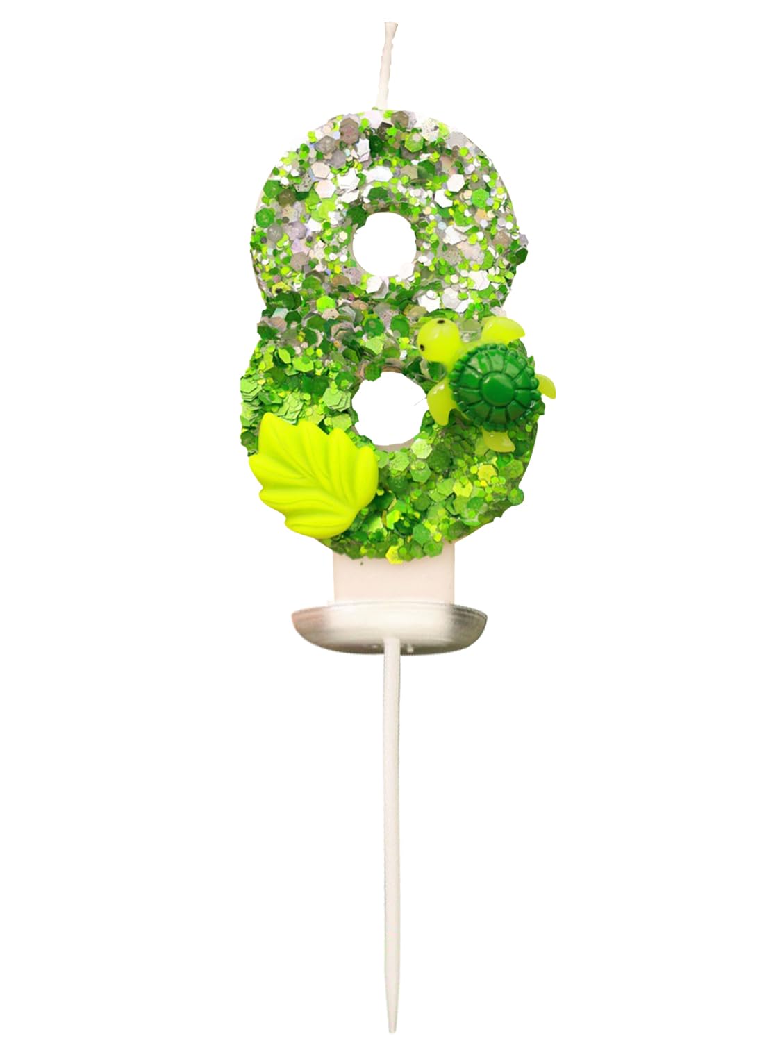 Green Themed Number Candle for Birthday, Weddings, Theme Party Celebration