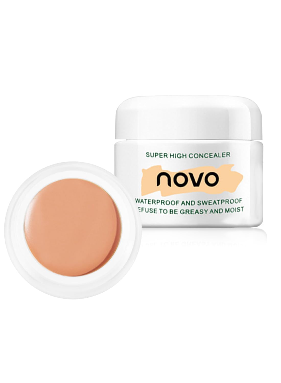 Full Coverage Concealer, Brightening Under Eye Concealer with Vitamin E, Lightweight Long Lasting Highlighter for Women 12g
