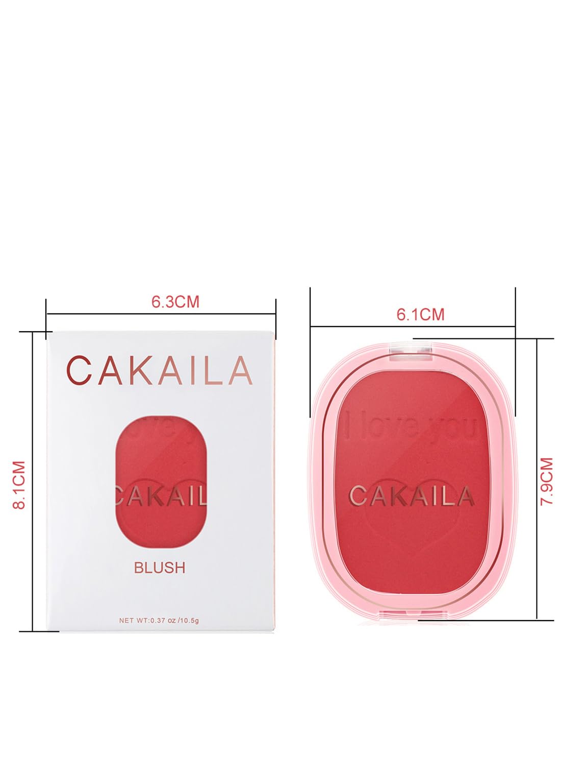 Blush Powder, Matte High Pigment Long Lasting Lightweight Contour & Highlighter, Waterproof Blusher Makeup for Face & Eye