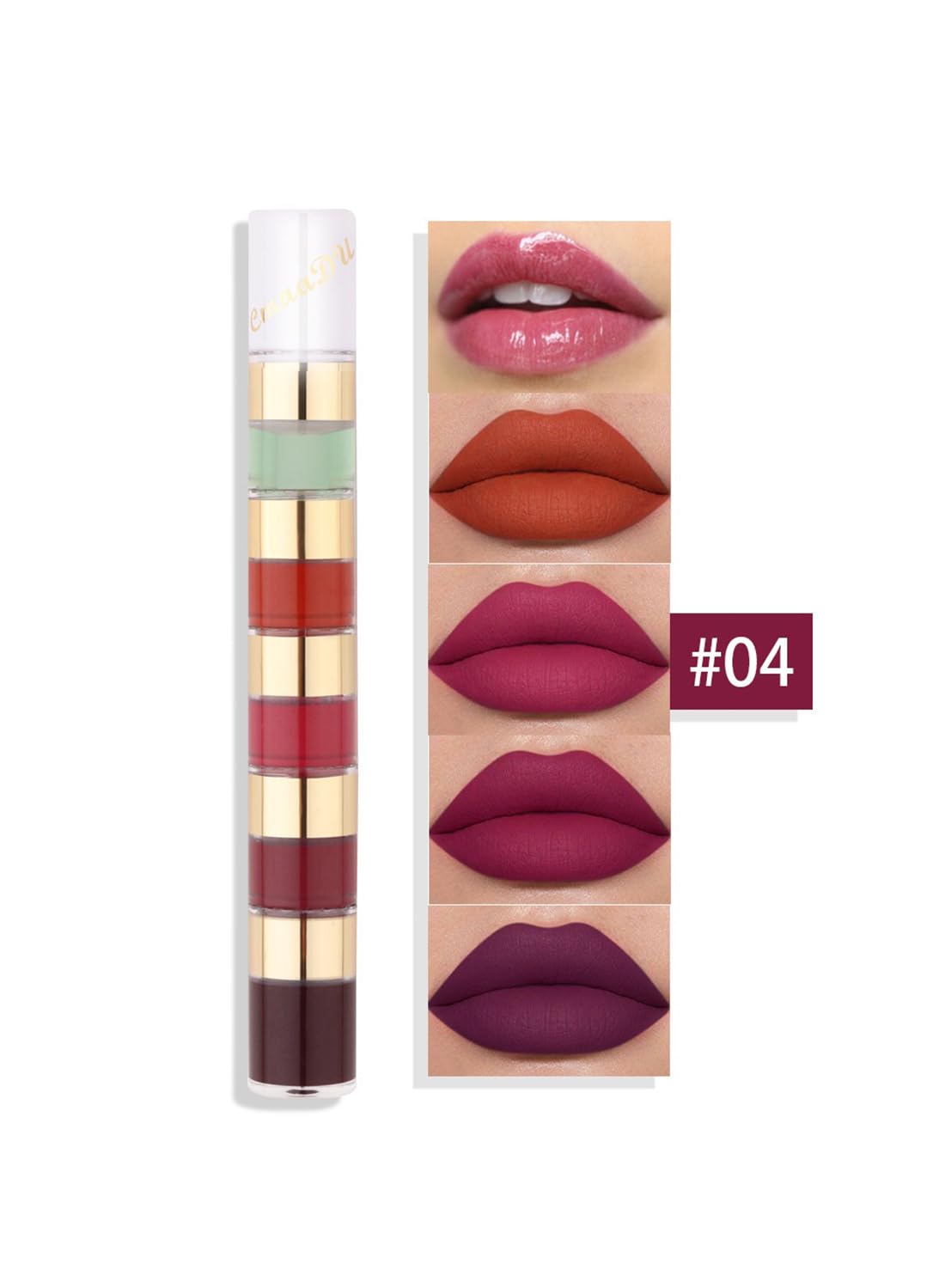 Cmaadu 20 Colors Liquid Lipstick Set, Matte Finish, Long-Lasting, Highly Pigmented, Non-Sticky, Waterproof Lip Gloss Collection for Women, Makeup Gift Set