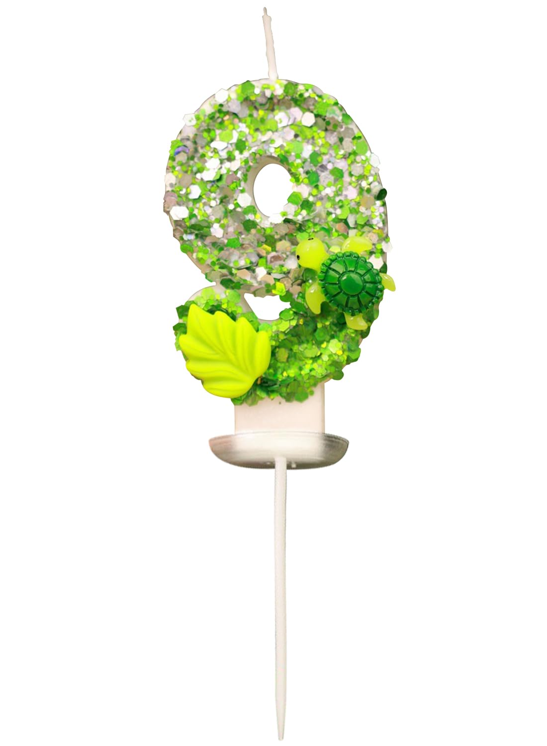 Green Themed Number Candle for Birthday, Weddings, Theme Party Celebration