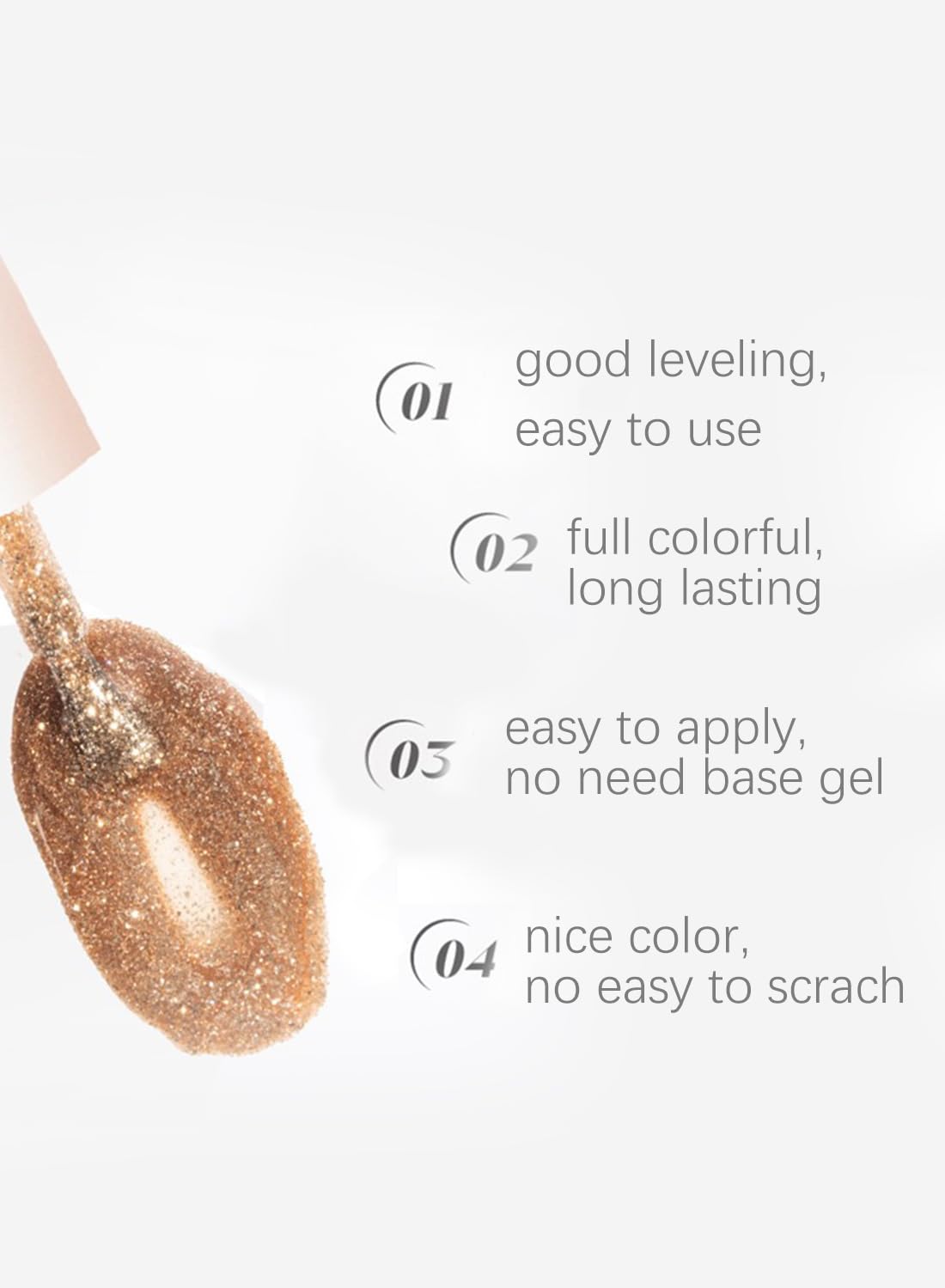 3 in 1 One Step Gel Polish, Soak Off LED UV Nail Gel Polish, No Need Base and Top Coat, Long Lasting Safe Fast Cure Nail Art for Starter Salon DIY at Home 10ml