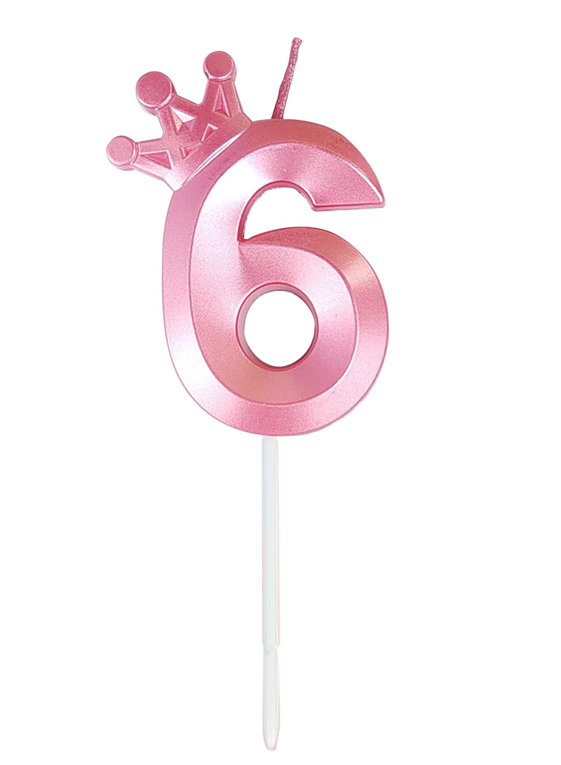 Number Birthday Candles, Metallic Glitter Crown Number 0 Cake Candles for Birthday, Wedding, Anniversary,