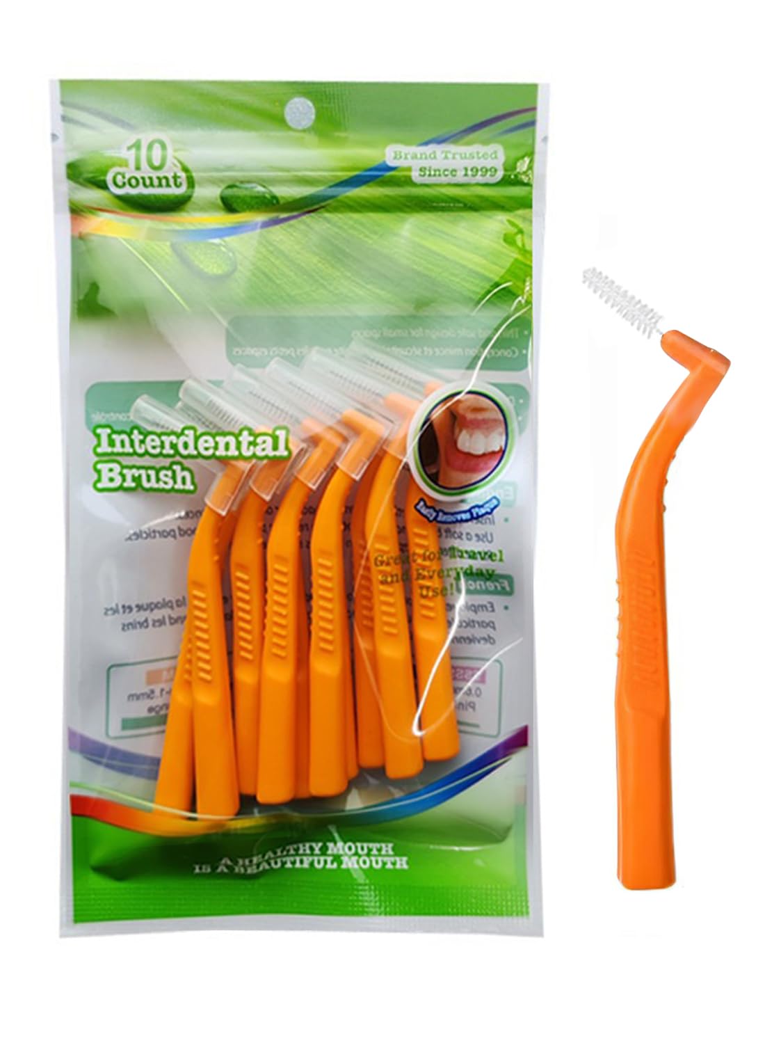 10Pcs L-Shaped Interdental Brushes Set