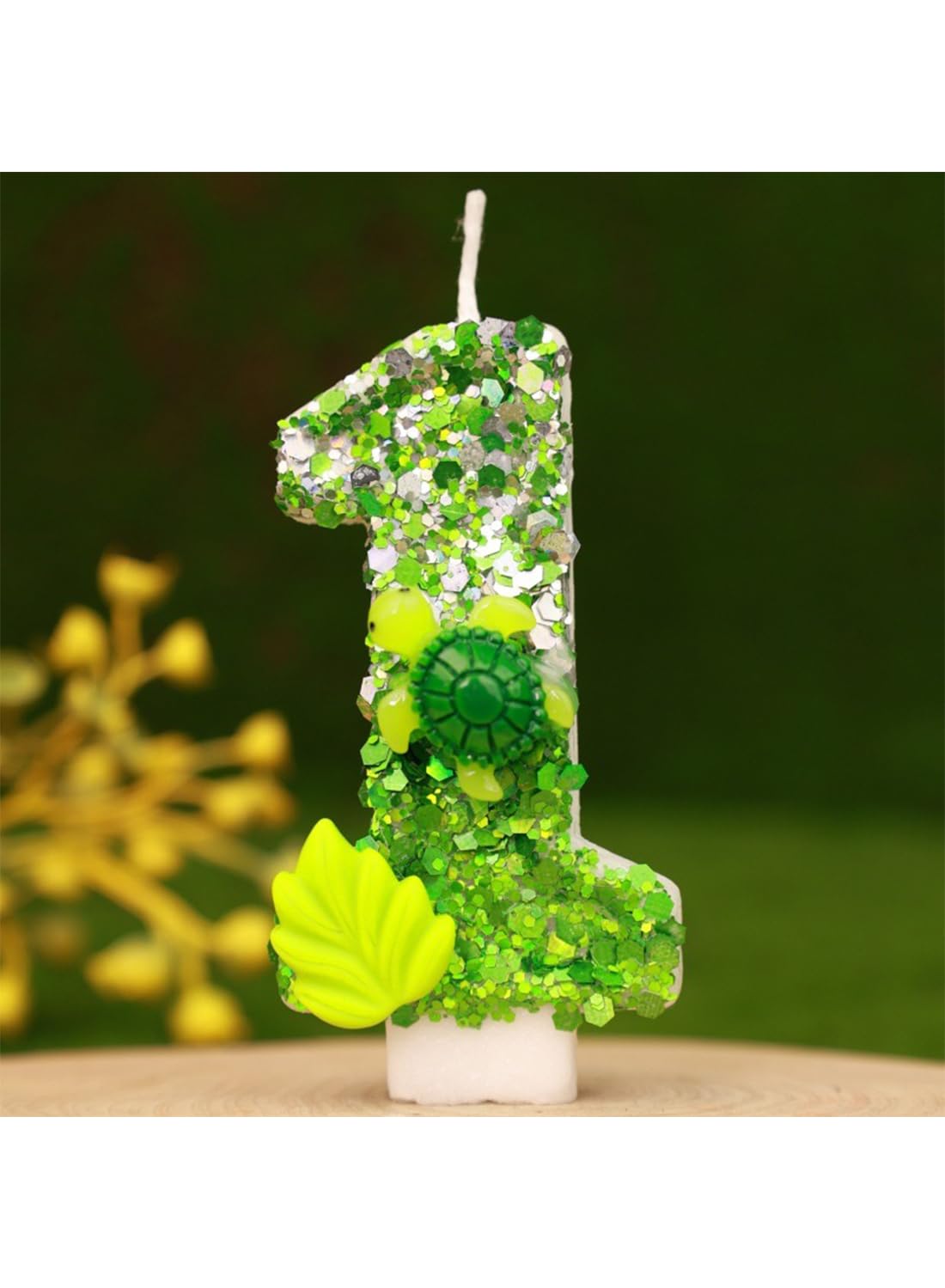 L&wen 7cm Birthday Number Candles for Cake Decoration, Glittery Cake Toppers with Perfect for Kids' Parties, Anniversaries Celebrations