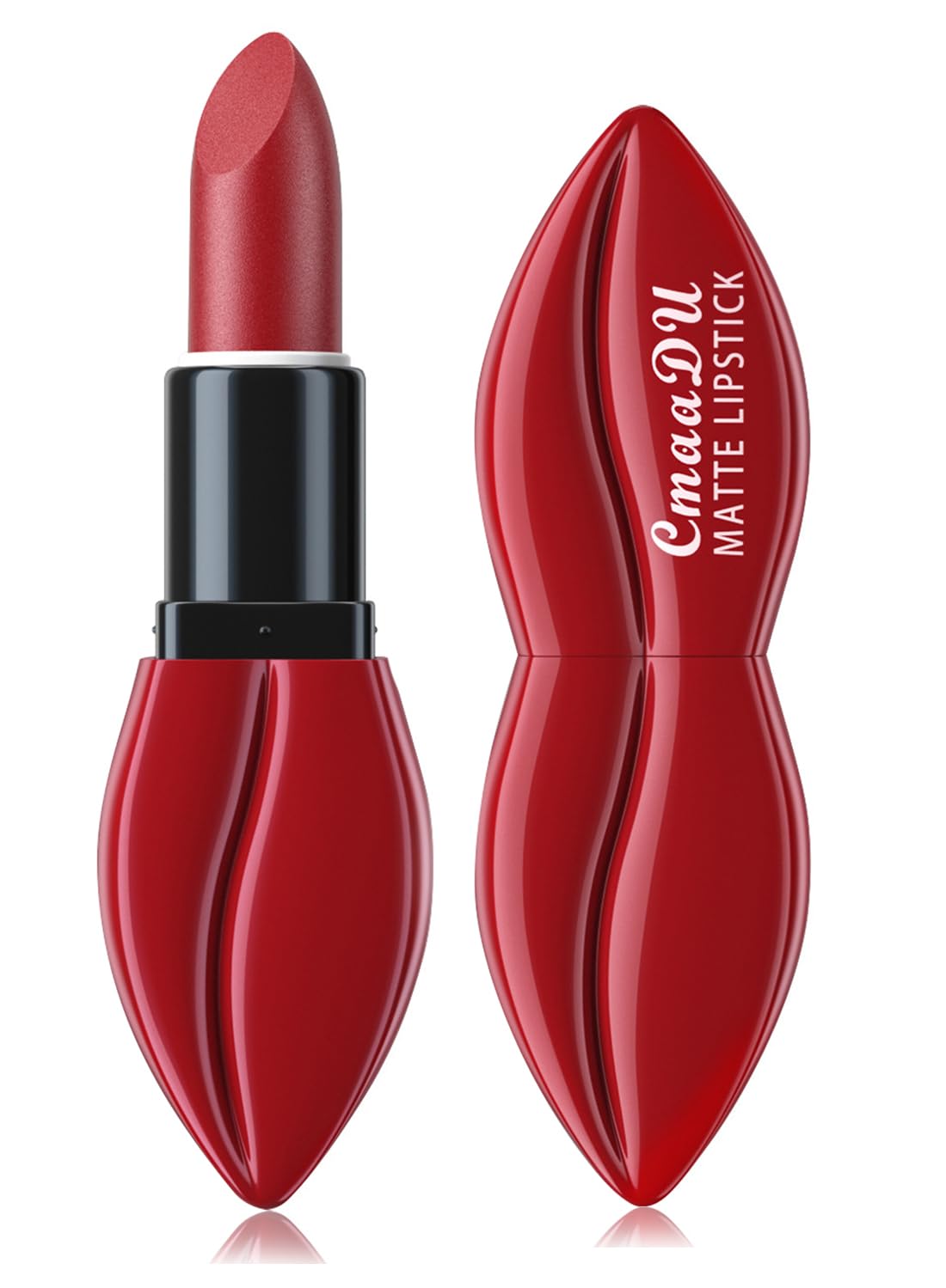 Matte Lipstick for Women, Long Lasting Waterproof Highly Pigmented Moisturizing Velvet Lip Gloss, Not Fade Lightweight Smudge Proof Lip Stain for Girls and Women - Red 02