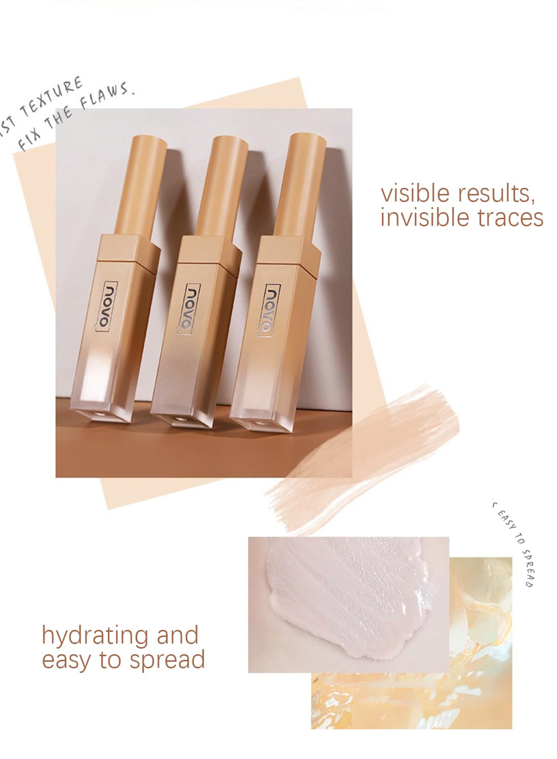 Liquid Contour Stick, Long Lasting Waterproof High Gloss Highlighter Stick, Blendable Lightweight Smooth Bronzer Stick for Face and Body Matte Finish