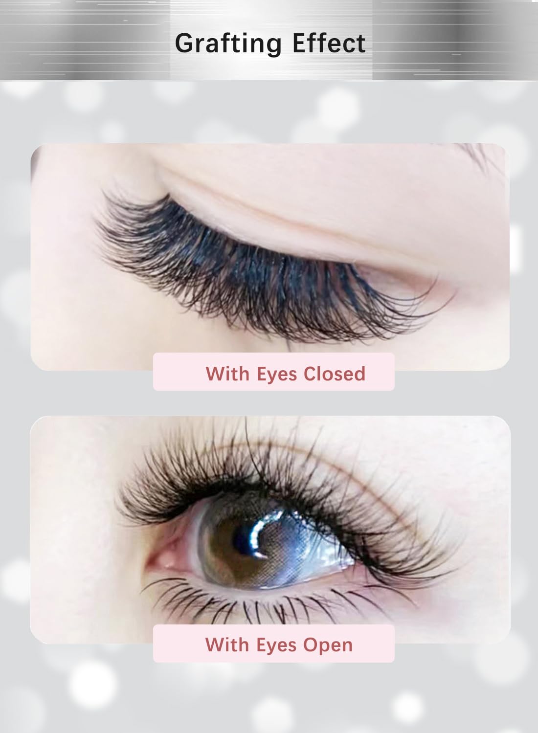 Cluster Lashes, D Curl 0.03 Thick Self Adhesive Eyelashes DIY Lash Extensions, Easy to Use, Auto Fans, Mega Volume False Eyelashes for Extension Grafting, Easy to Use