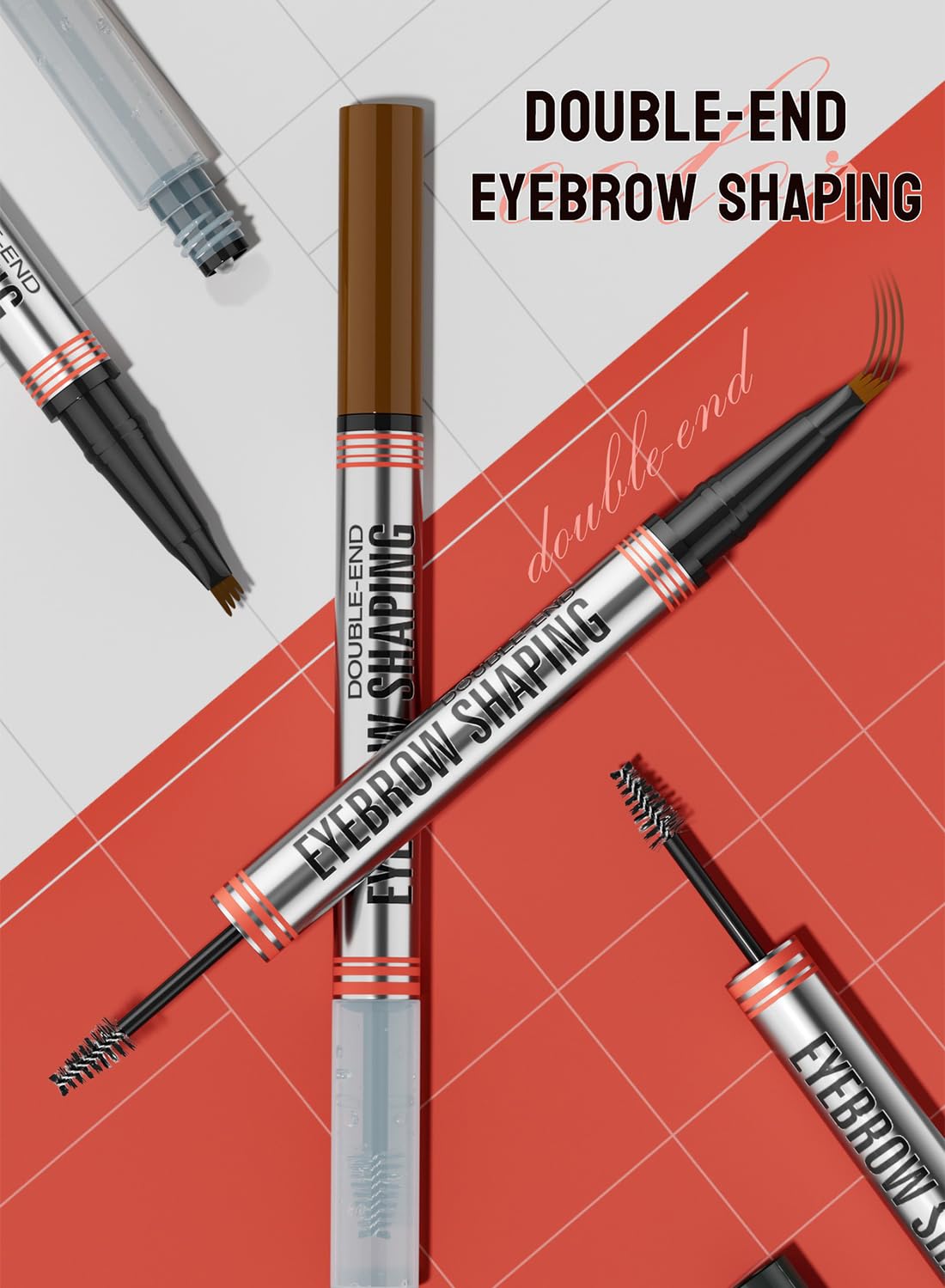 2 in 1 4-Tip Brow Pen & Eyebrow Gel
