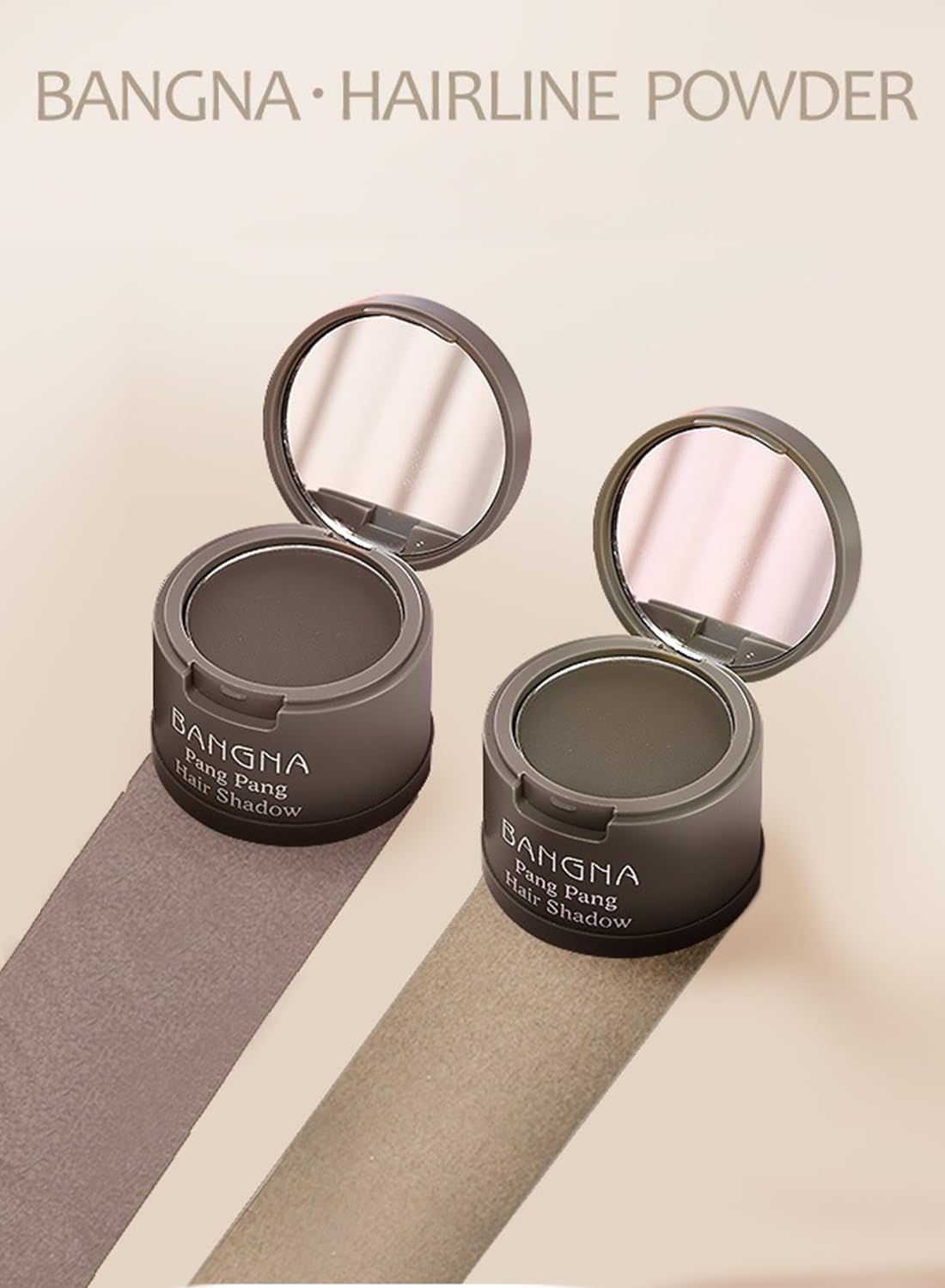 Instantly Hair Shadow with Puff Touch, Root Touch Up Hair Powder Stick, Root Cover Up Hair Color for Thinning Grey Hairline, Hair Root Concealer for Women and Men 4G