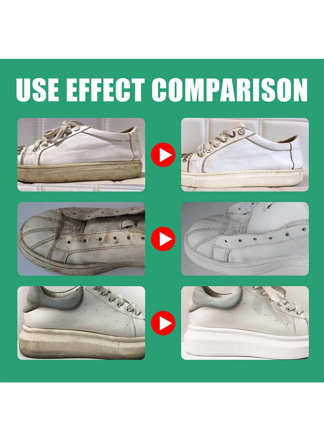 White Shoe Cleaner, Wet and Dry Shoe Cleaner Foam for Tennis Shoes, Canvas 200ml
