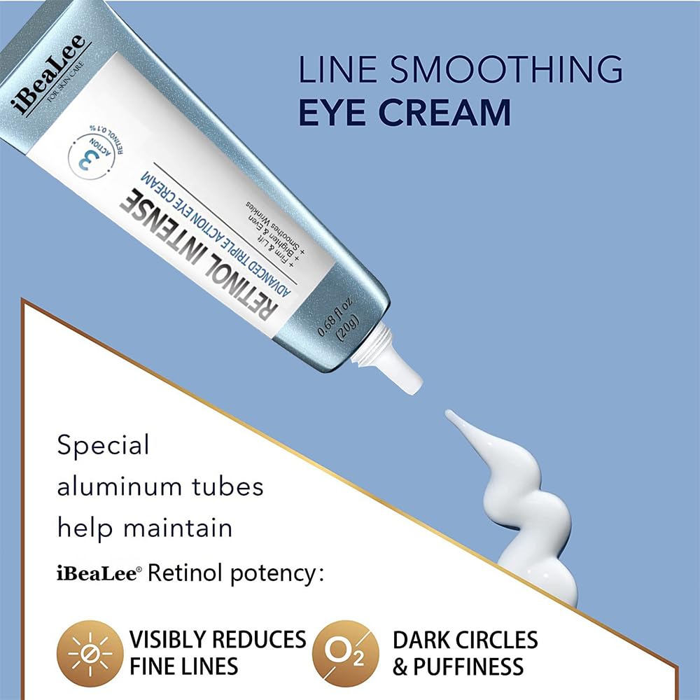 Retinol Eye Cream for Anti-Wrinkle, Anti-Aging Under Eye Treatment Cream, 20g