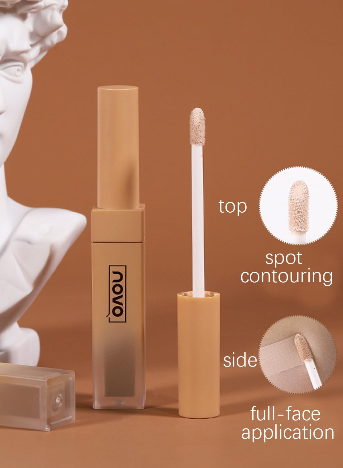 Liquid Contour Stick, Long Lasting Waterproof High Gloss Highlighter Stick, Blendable Lightweight Smooth Bronzer Stick for Face and Body Matte Finish