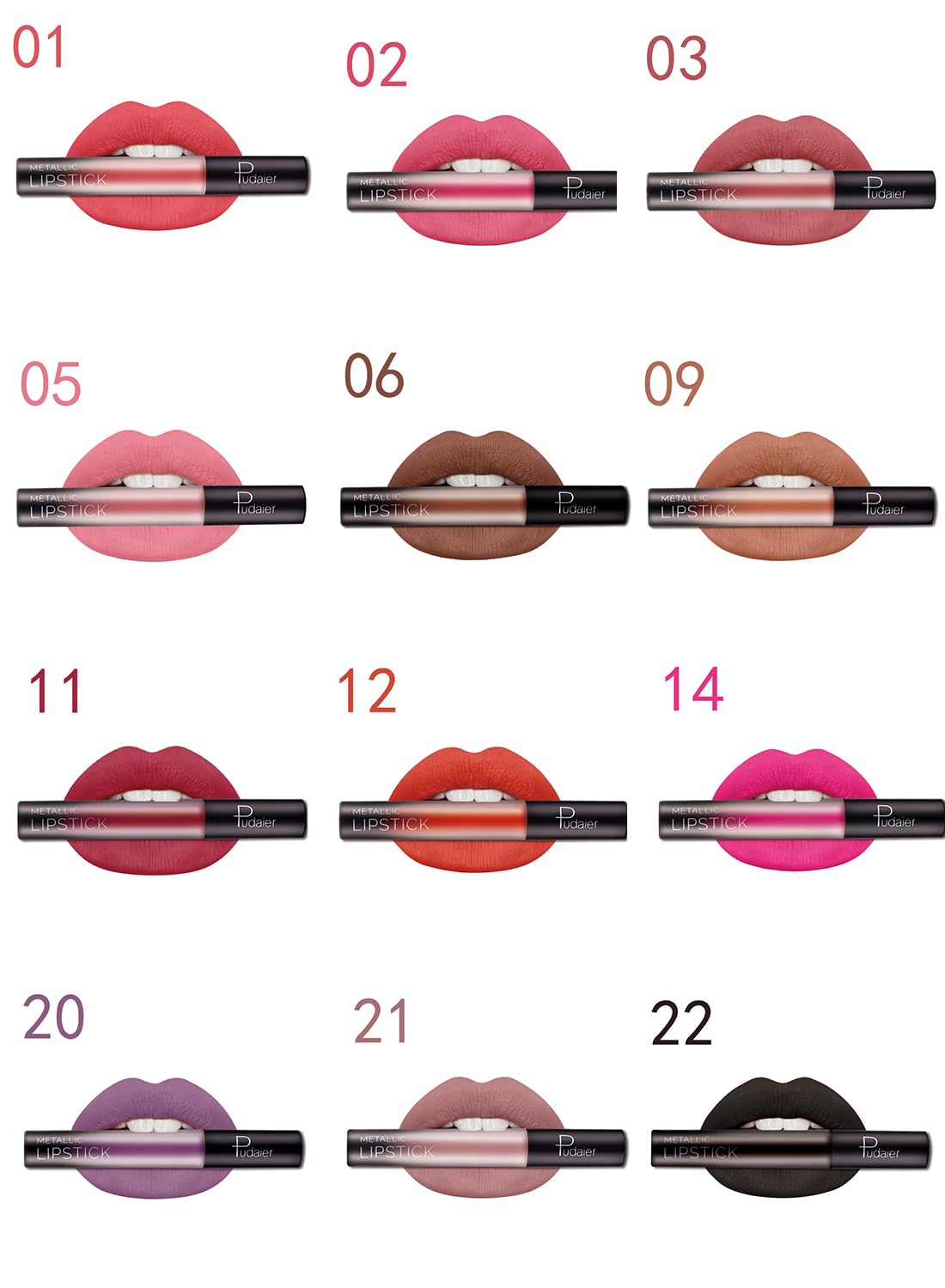 Matte Velvet Lip Gloss, Long Lasting Waterproof Non-Stick Cup Liquid Lipstick, Lightweight High Pigmented Lip Makeup for Women