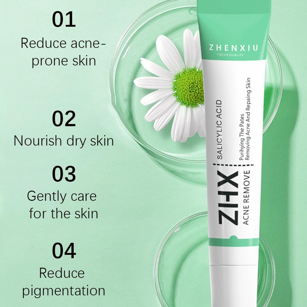 Acne Treatment for Face, Refreshing Acne Cream, Fast Active Blemish Remover