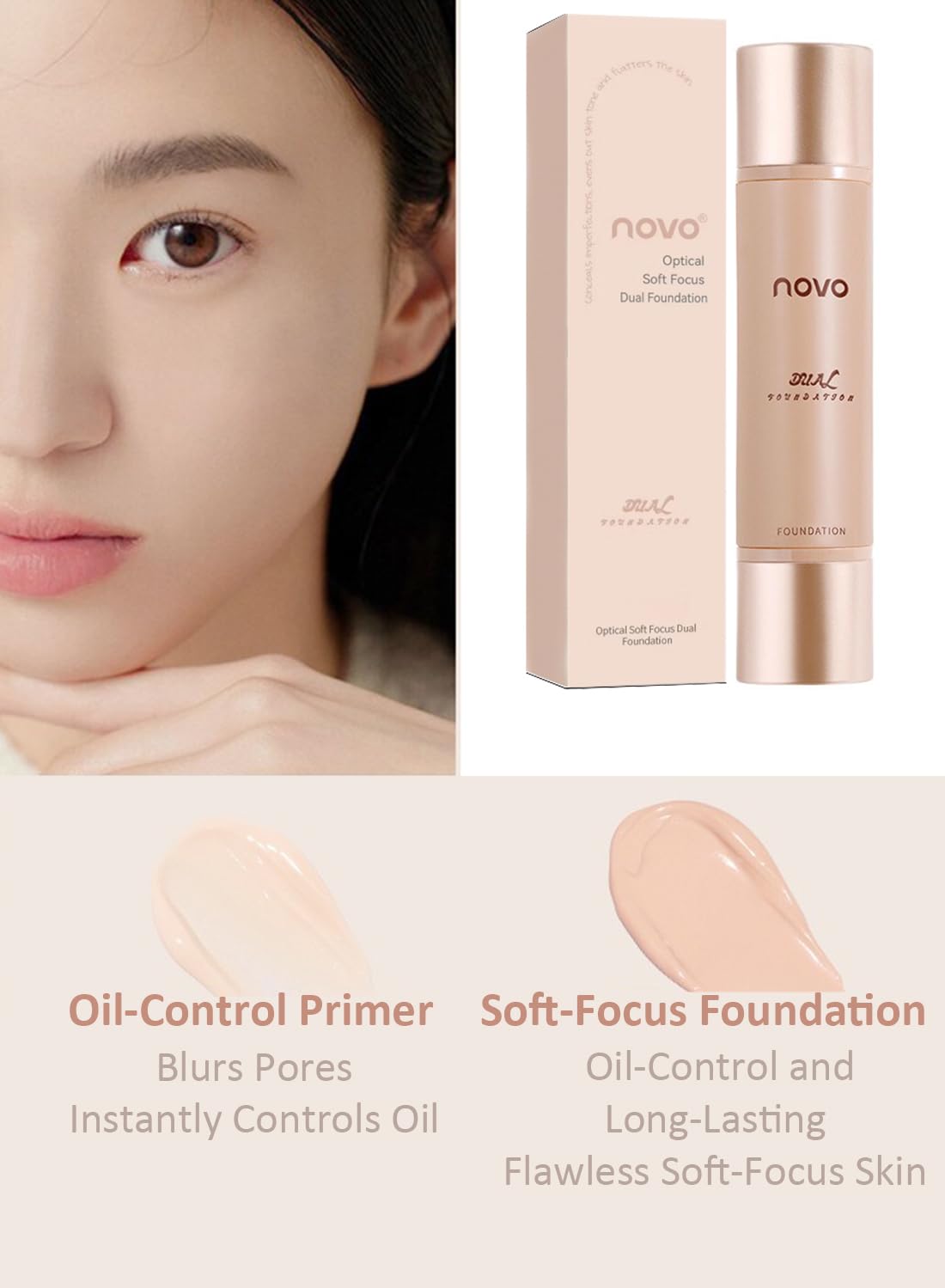 Essence Translucent Foundation, Full Matte Coverage Foundation Liquid 02
