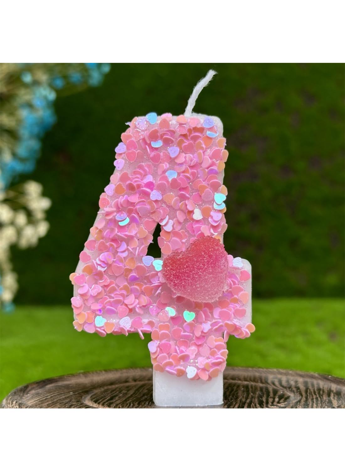 L&wen 7cm Birthday Number Candles for Cake Decoration, Glittery Cake Toppers with Perfect for Kids' Parties, Anniversaries Celebrations