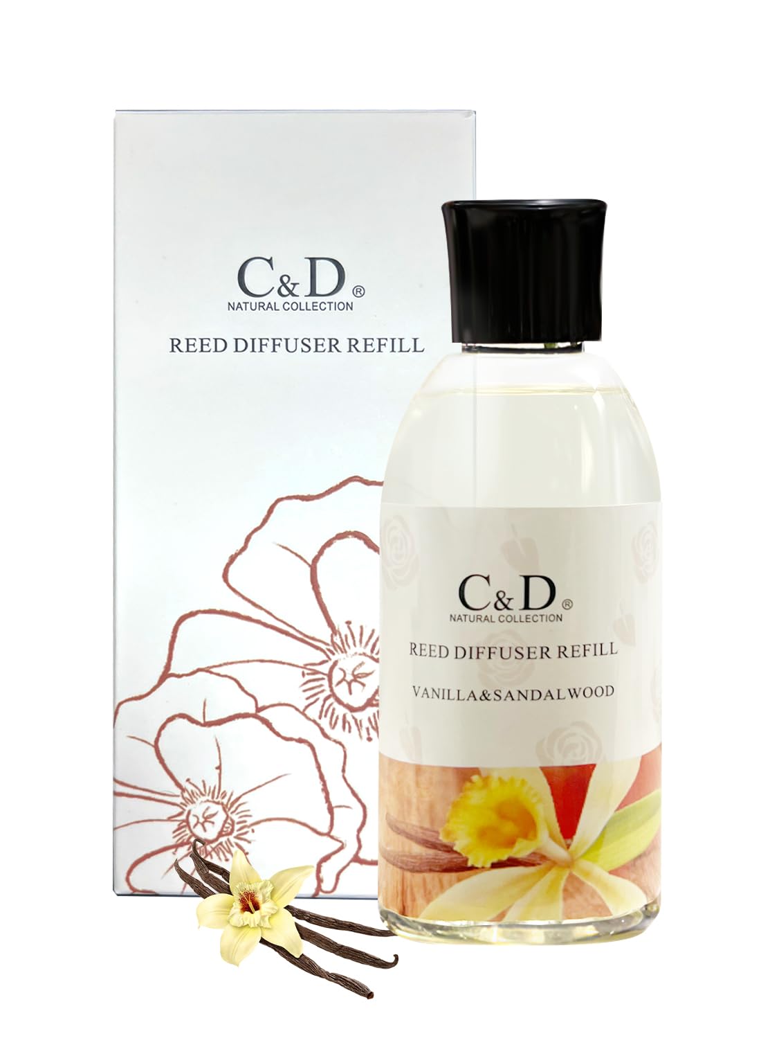 Reed Diffuser Refill, Fresh Natural Long Lasting Fragrance for Bedroom Bathroom Office Home Decor, Scented Gift Set, Reed Diffuser Oil Refill for Aromatherapy, Purify Air 180ml